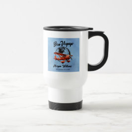 Taza De Viaje Fiesta de Jubilación Bon Voyage Viaje Plano de Glo