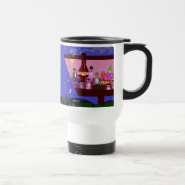 Taza De Viaje Fiesta de mono sock Cute Retro Personalizado Delux