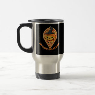 Taza De Viaje Fiesta de Pizza Halloween Sombrero de Bruja Calaba