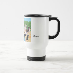Taza De Viaje Fiesta personalizado Labradors del Poolside