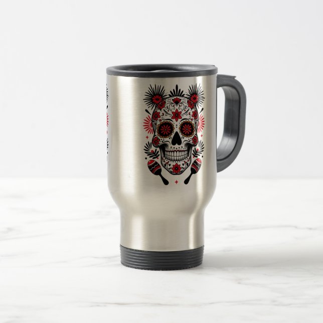 Taza De Viaje Fiesta Skull Vibes 2 (Anverso derecho)
