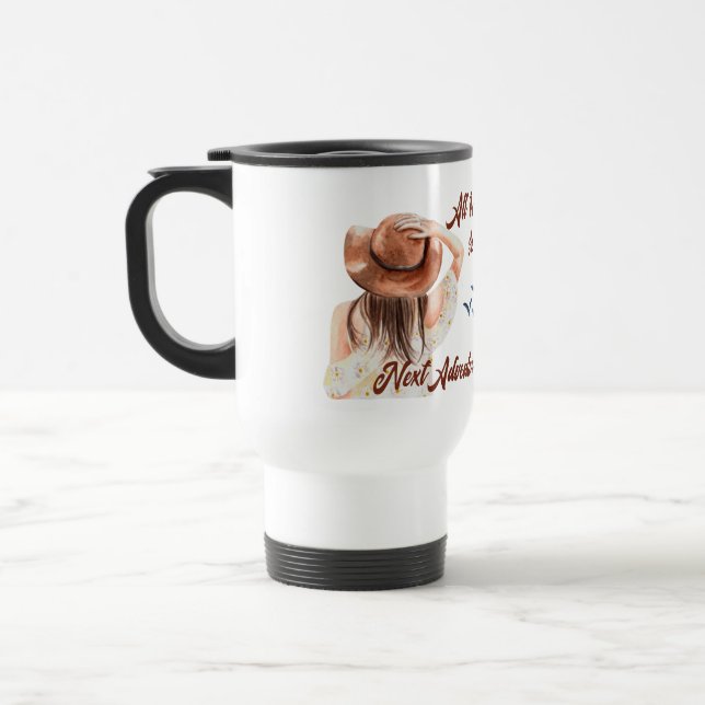 Taza De Viaje Fiesta temática de viaje de jubilación acuarela (Izquierda)