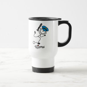 Taza De Viaje Figura básica oficial de policía del palillo