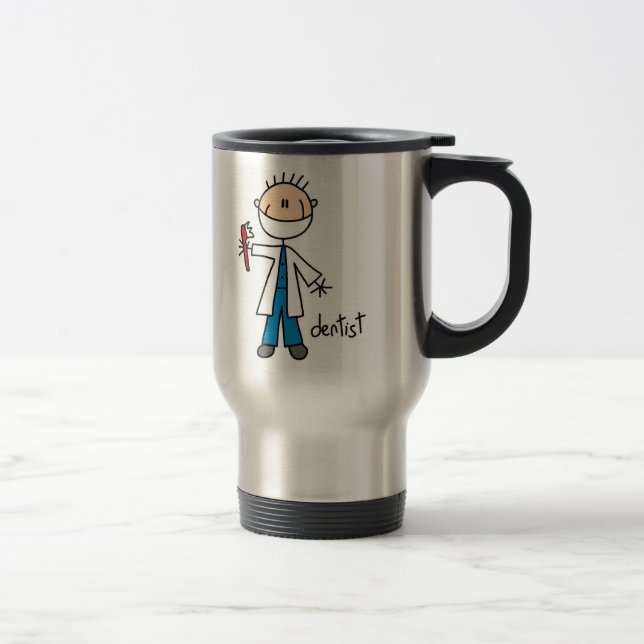Taza De Viaje Figura del palillo del dentista (Derecha)