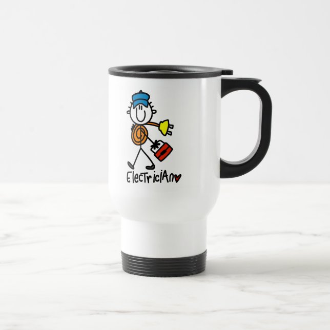 Taza De Viaje Figura del palillo del electricista (Derecha)