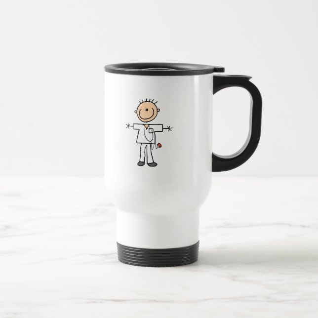 Taza De Viaje Figura masculina camisetas y regalos del palillo (Derecha)