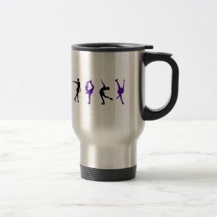 Taza De Viaje Figura patinadores - púrpura y negro