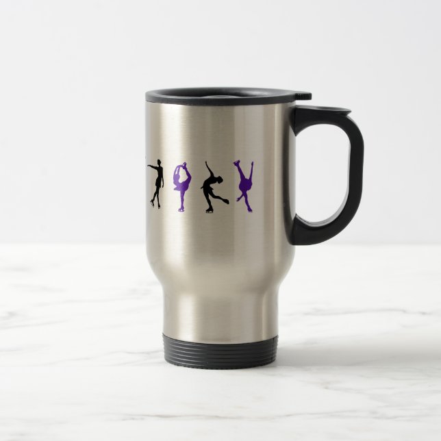 Taza De Viaje Figura patinadores - púrpura y negro (Derecha)
