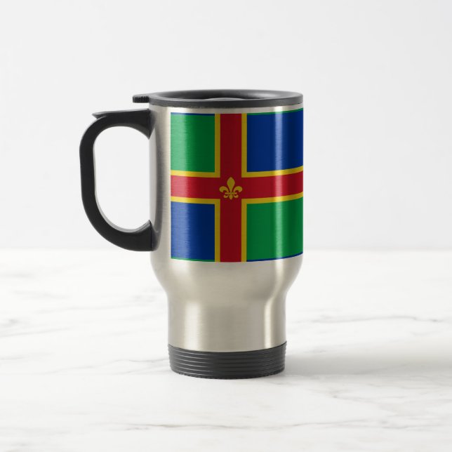 Taza De Viaje Flag of Lincolnshire (Izquierda)