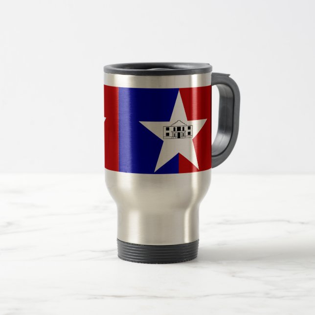 Taza De Viaje Flag of San Antonio, Texas Travel Mug (Anverso derecho)