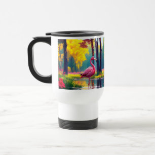 Taza De Viaje Flamenco de pie en el lago-36547