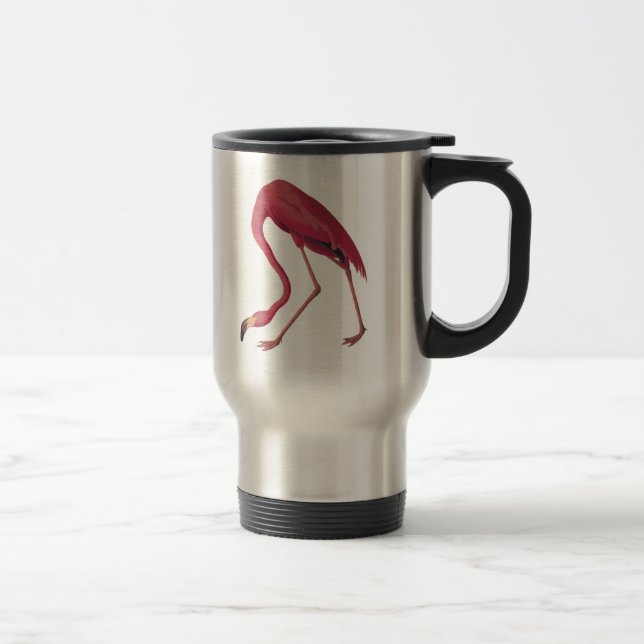 Taza De Viaje Flamingo Audubon Bird Vintage (Derecha)