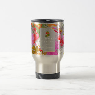 Taza De Viaje Flamingo Garden Gray