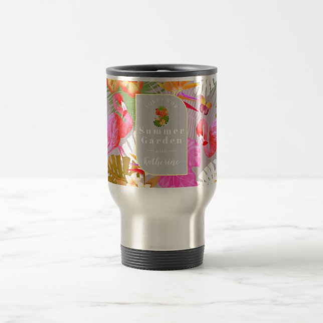 Taza De Viaje Flamingo Garden Gray (Centro)
