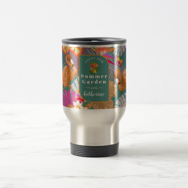 Taza De Viaje Flamingo Garden Turquoise (Centro)