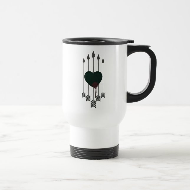 Taza De Viaje Flecha | Flechas disparadas a través del corazón (Derecha)