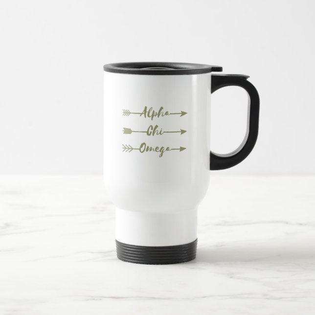 Taza De Viaje Flechas alfa de Omega el | de la ji (Derecha)