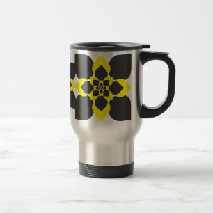Taza De Viaje Flor abstracta arabesca