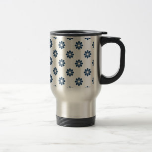 Taza De Viaje Flor Azul Deslumbrante 8