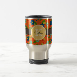 Taza De Viaje Flor con monograma