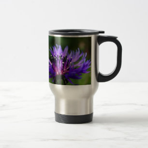 Taza De Viaje Flor de Aciano Azul Flor de la Paz Amor Destino