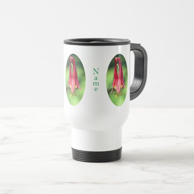 Taza De Viaje Flor de Columbina salvaje personalizada (Anverso derecho)