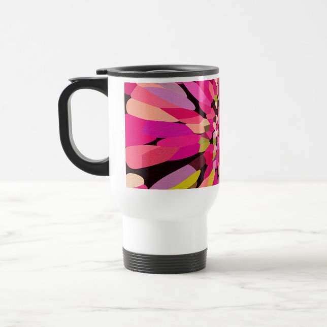 Taza De Viaje Flor de confetán rosa (Izquierda)