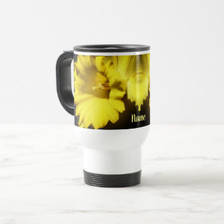 Taza De Viaje Flor de Daffodil Muy Personalizada