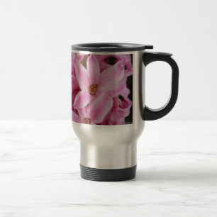 Taza De Viaje flor de jacinto rosa