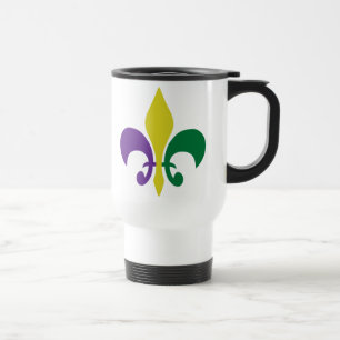 Taza De Viaje Flor de lis del ~ del carnaval