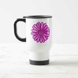 Taza De Viaje Flor de margarita africana, Ilustracion realista