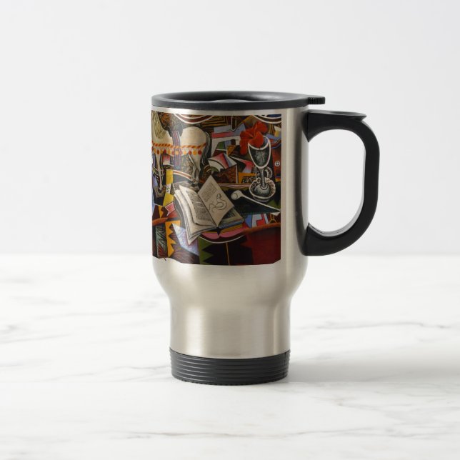 Taza De Viaje Flor roja de cuerda de caballo por Joan Miro (Derecha)