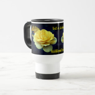 Taza De Viaje Flor rosa amarilla personalizada