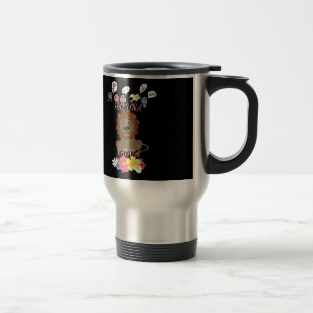 Taza De Viaje "Flora y Fauna Hakuna Matata", bebé león (Derecha)