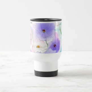 Taza De Viaje Floral Acuarela Pastel
