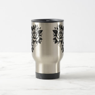 Taza De Viaje Floral Rosa de estilo real exclusivo