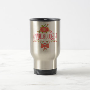 Taza De Viaje Floral Wreath con antropólogo Bow