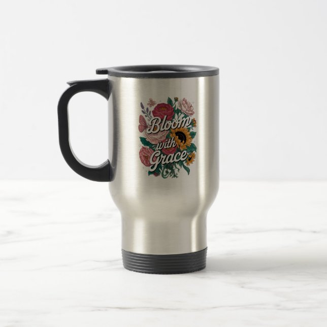 Taza De Viaje Florece con Gracia (Izquierda)