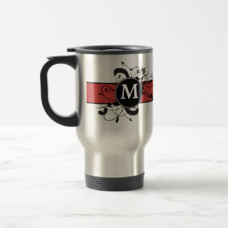 Taza De Viaje Florecimiento victoriano personalizado monogramado