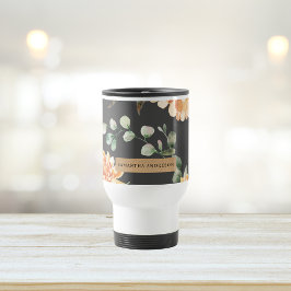Taza De Viaje Flores amarillas modernas y regalo personalizado d