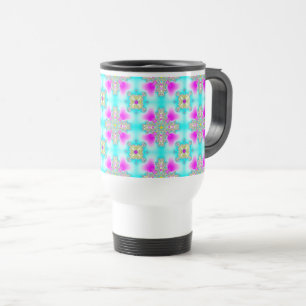 Taza De Viaje Flores artdeco en estilo retro
