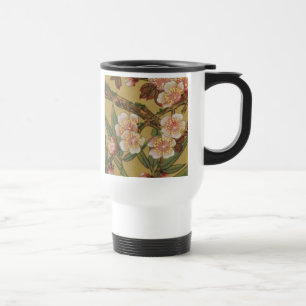 Taza De Viaje Flores asiáticas japonesas de cerezo en flor vinta