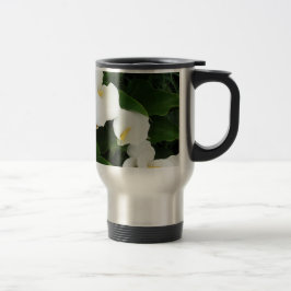 Taza De Viaje Flores blancas Acero inoxidable Viaje/Mug por el v