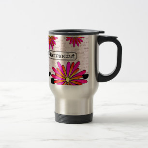 Taza De Viaje Flores caprichosas del farmacéutico