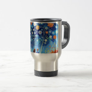 Taza De Viaje flores cortadas en el cielo