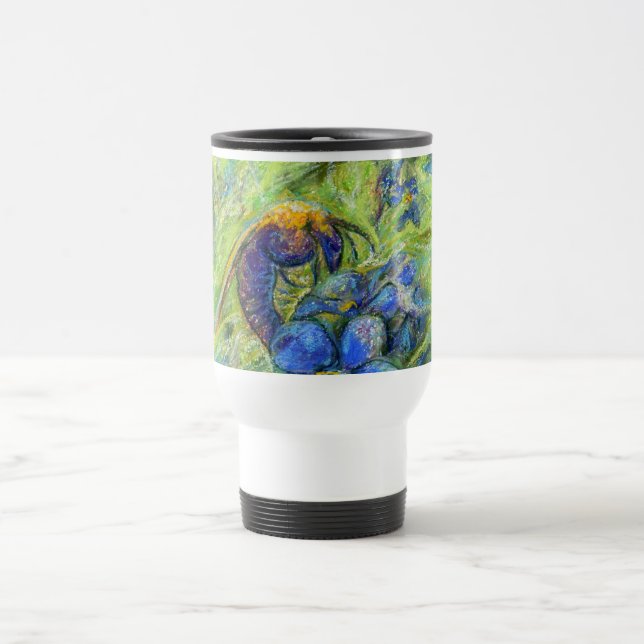 Taza De Viaje Flores de abeja y olvidadiza (Centro)