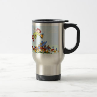 Taza De Viaje Flores de agua de ángel de campo lindo