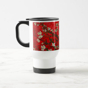 Taza De Viaje Flores de Almendro Rojas de Van Gogh