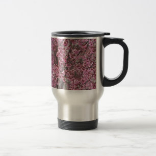 Taza De Viaje Flores de cerezo Sakura rosadas flotando