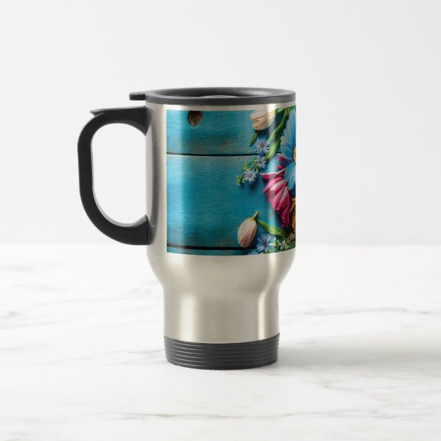 Taza De Viaje Flores de colores (Izquierda)